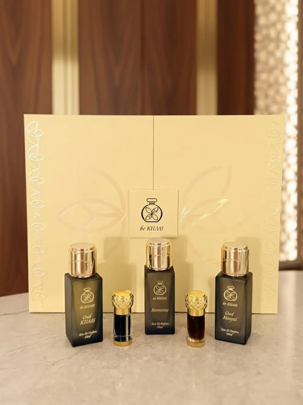 Choose any perfume with Dehn Al Oud and Silk Musk - Gift Set - Bekhass Perfumes
